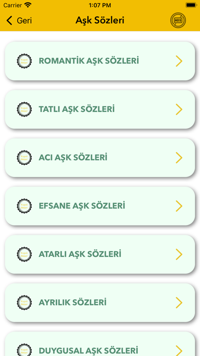 Kapak Sözler Screenshot