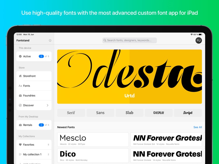 Fontstand for iPad