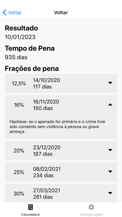 Calculadora Penal Screenshot