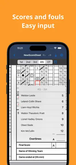 Game screenshot バスケットスコアシート　〜デジタルスコアシート〜 apk