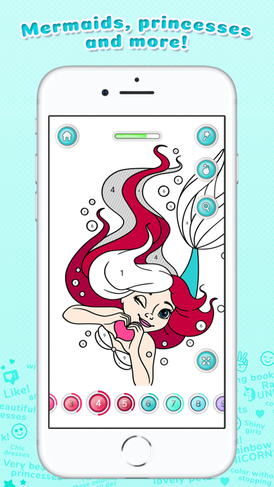 Screenshot #3 pour Color by Number for Girls
