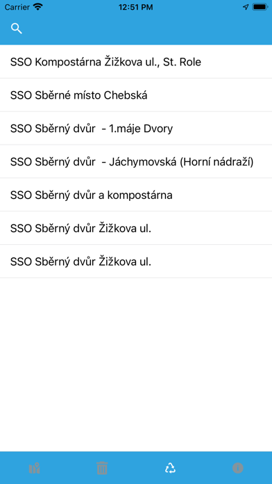 Třídění odpadu Karlovy Vary Screenshot