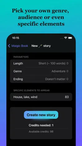 Game screenshot Maigic Book - AI story & tales apk