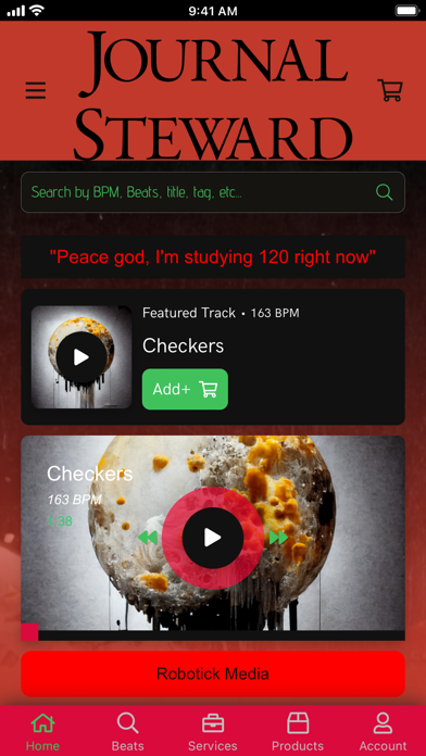 Journal Steward app screenshot