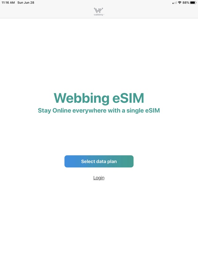 Webbing eSIM on the App Store