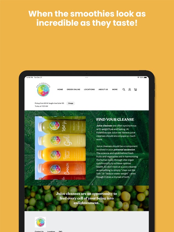 Kaleidoscope Juice iPad screenshot 3 - Food & Drink app