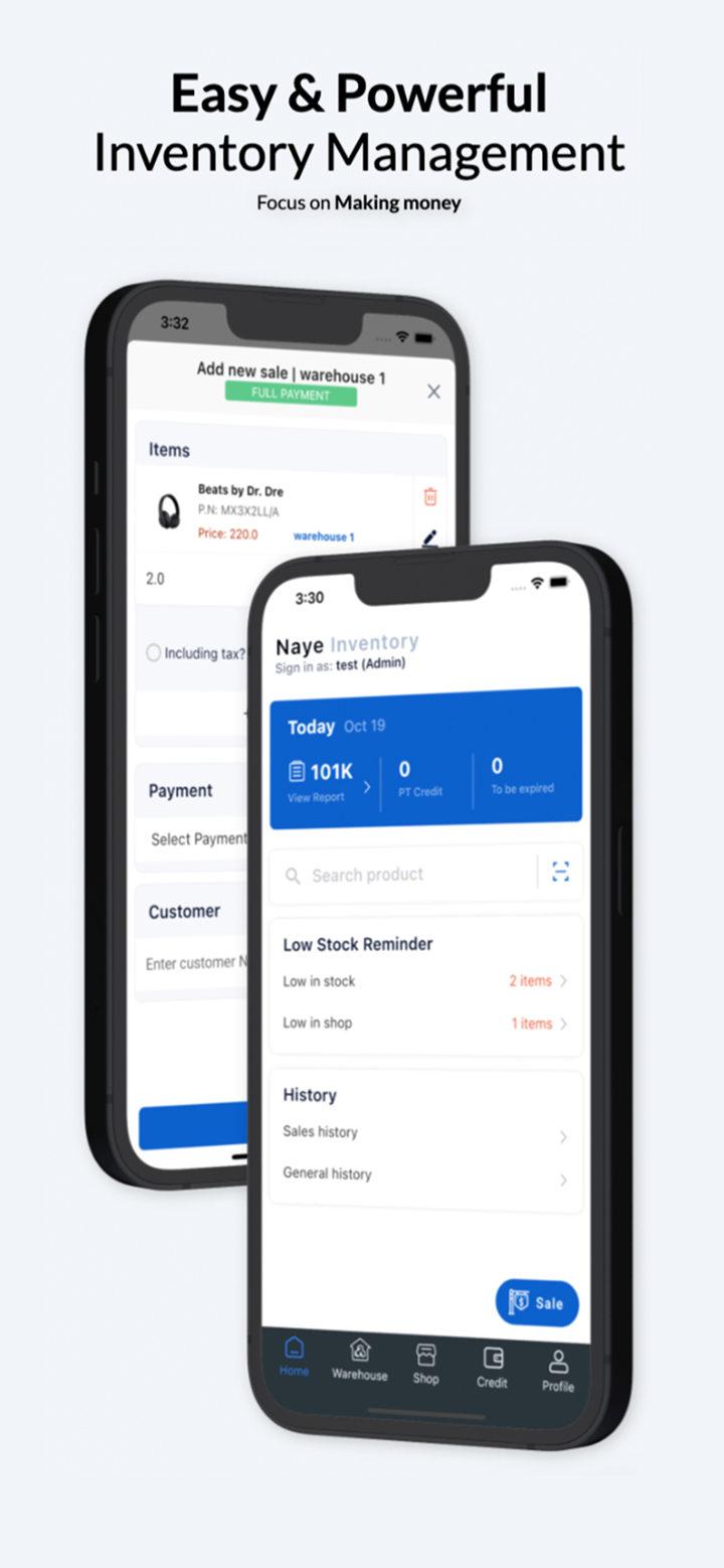 Naye Inventory Management App screenshot 1
