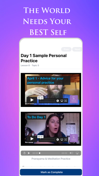Yoga Teacher Training Screenshot