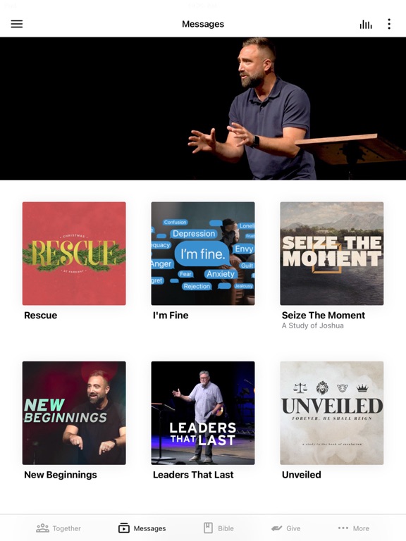 Parkway Bible Church iPad screenshot 2 - Education app