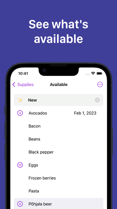 Supplies - home inventory app Screenshot