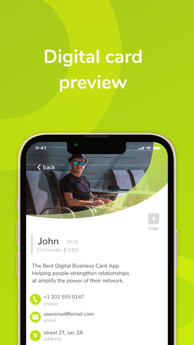 TapShareTech Digital Biz Cards Screenshot
