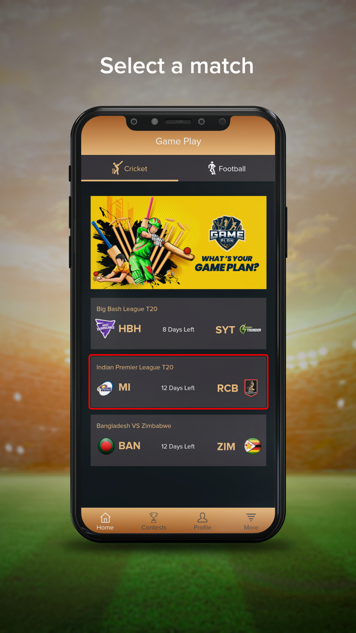 Game Plan - Make Fantasy Team