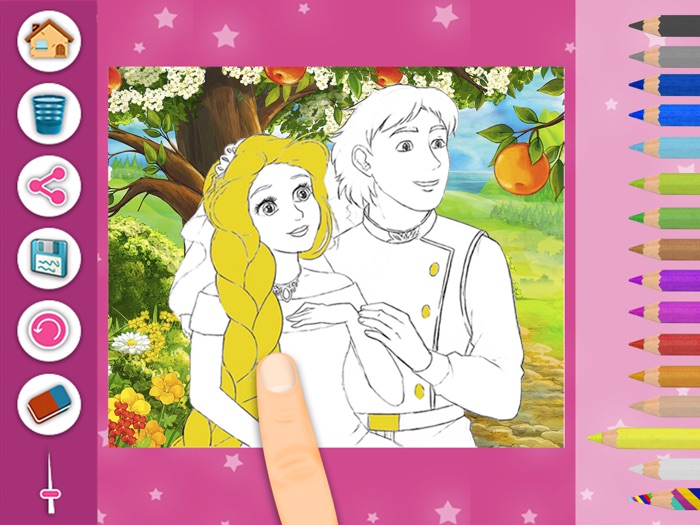 Magic Princess Coloring Book.