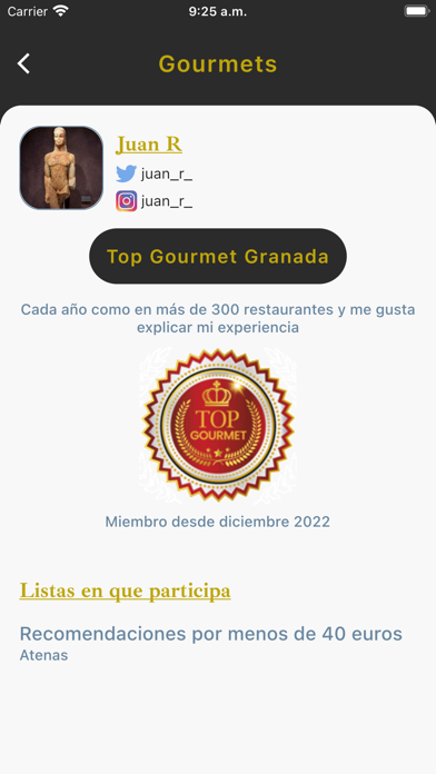 Club Gourmet App Screenshot