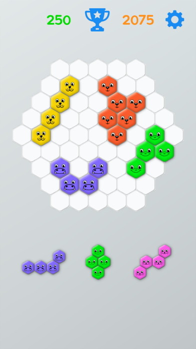 Screenshot #1 pour Animaux Casse tete Hexagone
