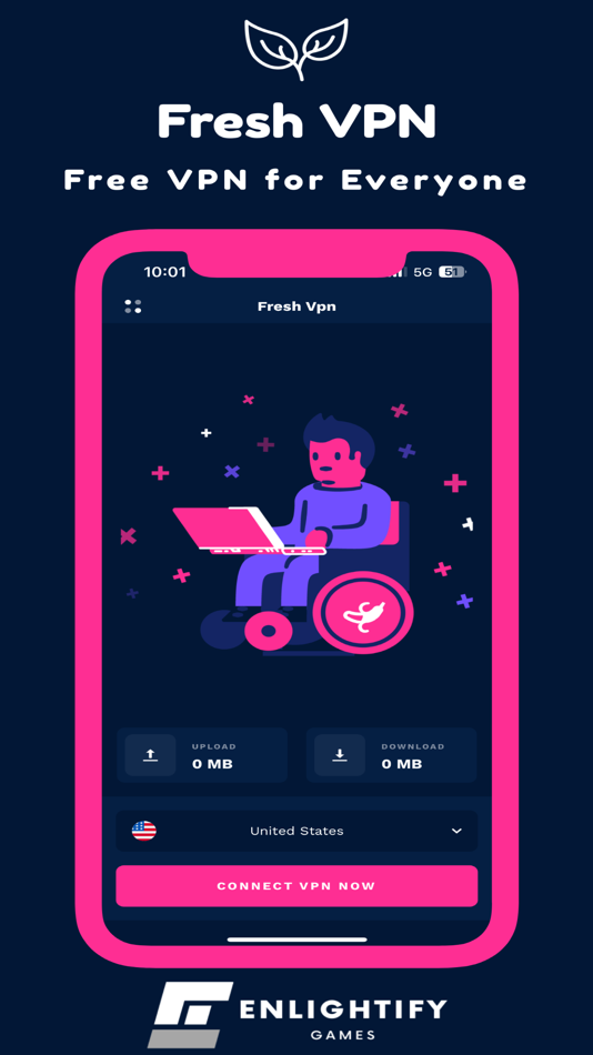 #1. Fresh VPN - Fast & Secure (iOS) 由: Enlightify LTD