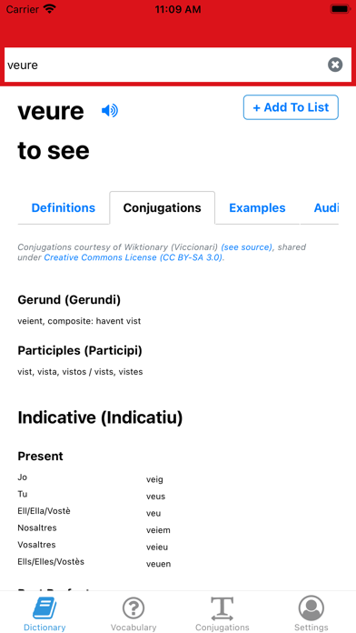 English-Catalan Dictionary Screenshot