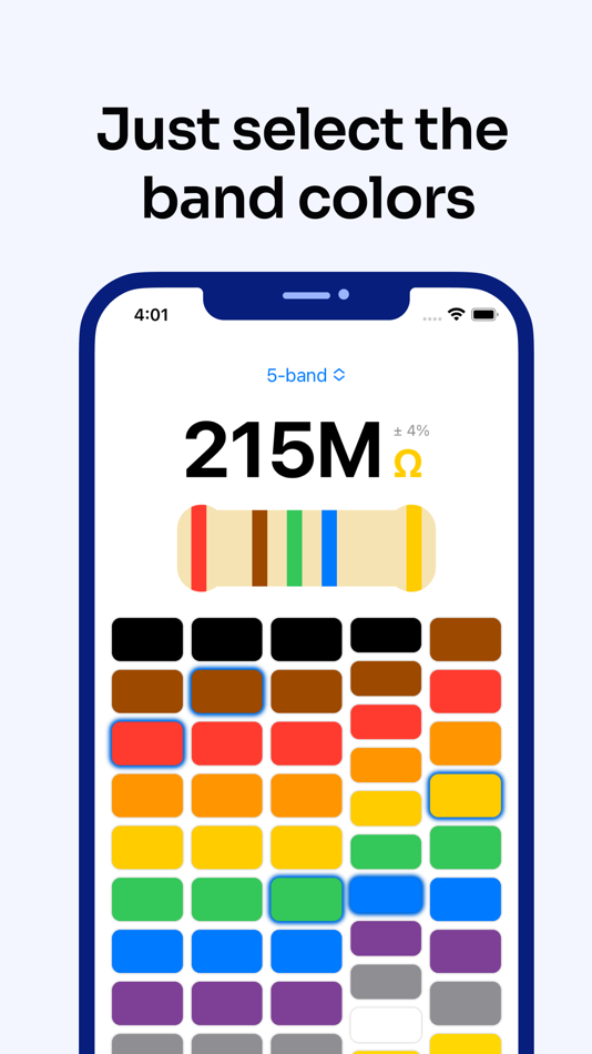 #3. Resistor Color Band Calculator (iOS) 由: Aryaman Sharda