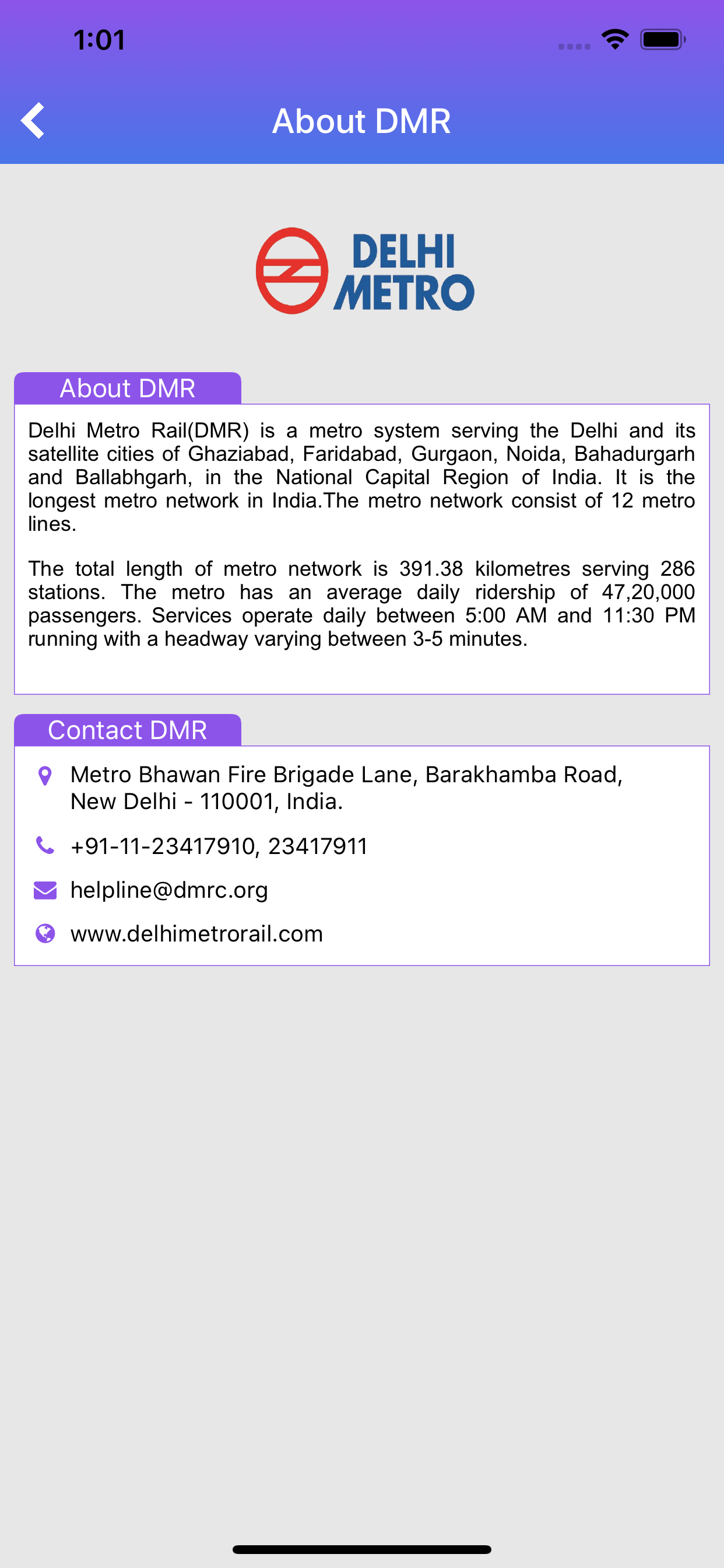 DMR Delhi Metro