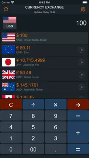 currency exchange iphone screenshot 1