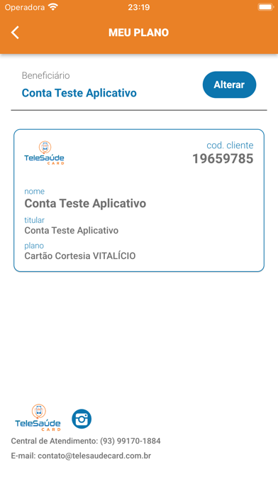 Telesaude Card Screenshot