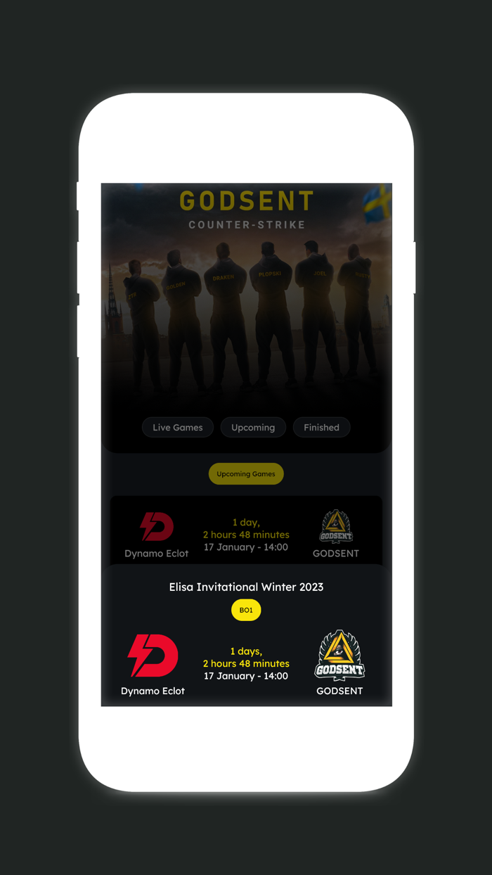 Godsent - Schedule and Scores