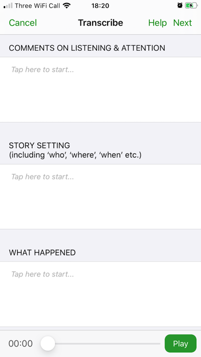 Squirrel Story Assessment Screenshot