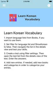 learnkorean-vocabulary iphone screenshot 1