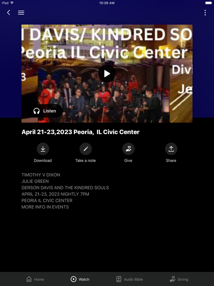 Timothy V Dixon Ministry