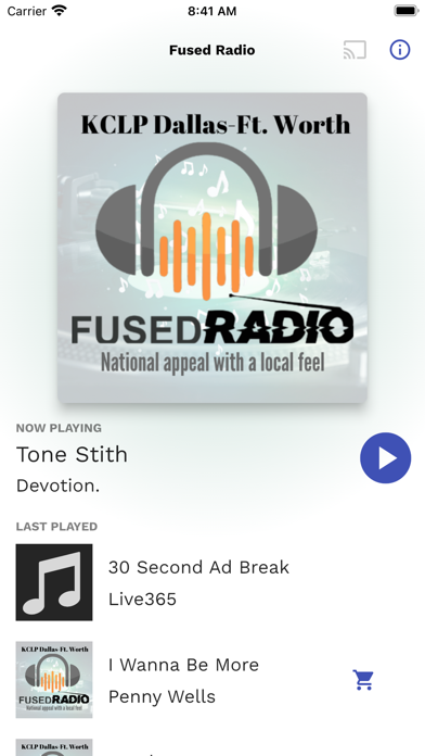 Dallas-Ft.Worth Fused Radio Screenshot