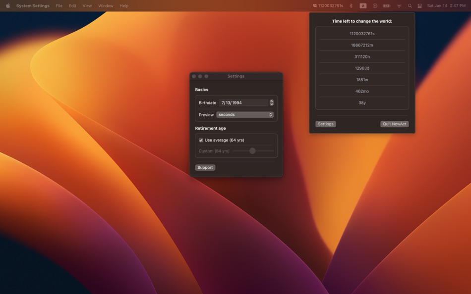 #3. NowAct - Retirement tracker (macOS) 由: Florian Ludot