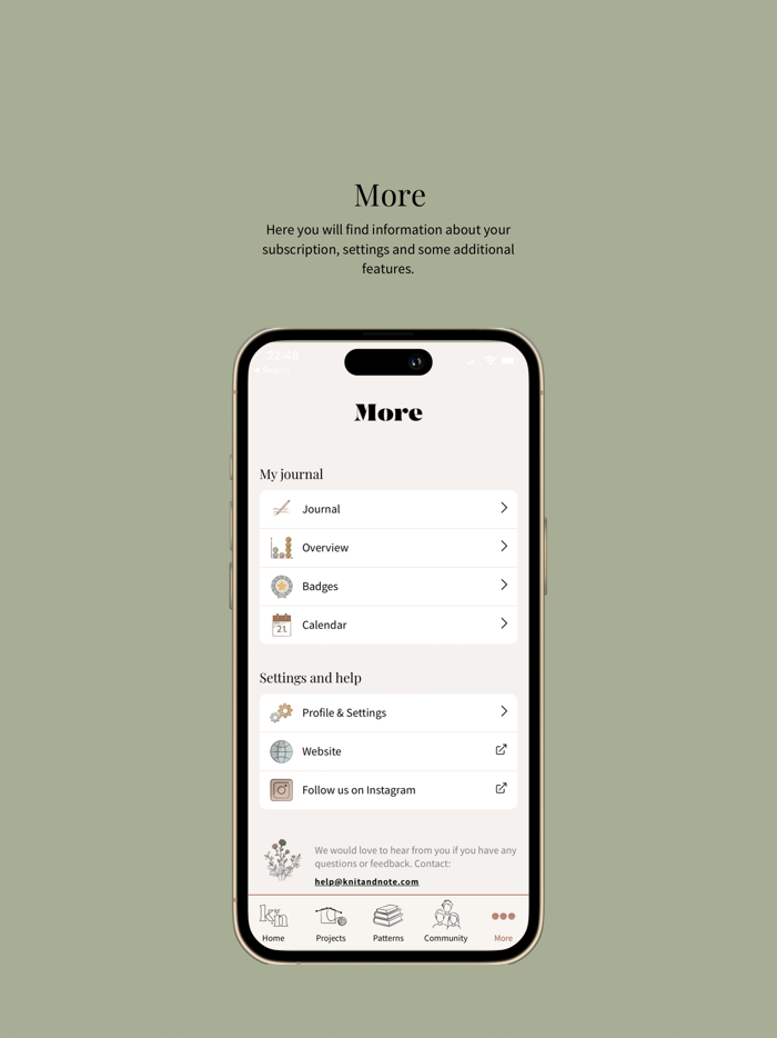 Knitandnote App for makers