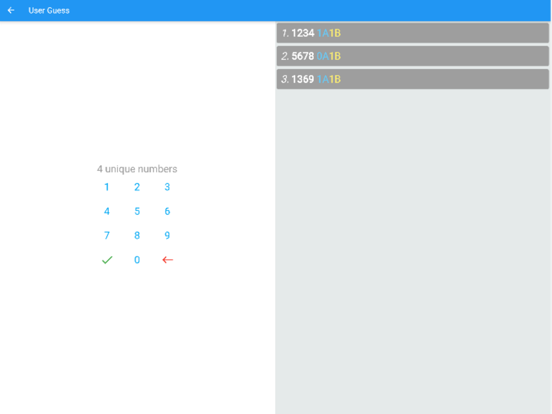 Screenshot #5 pour 1A2B Guess the Number