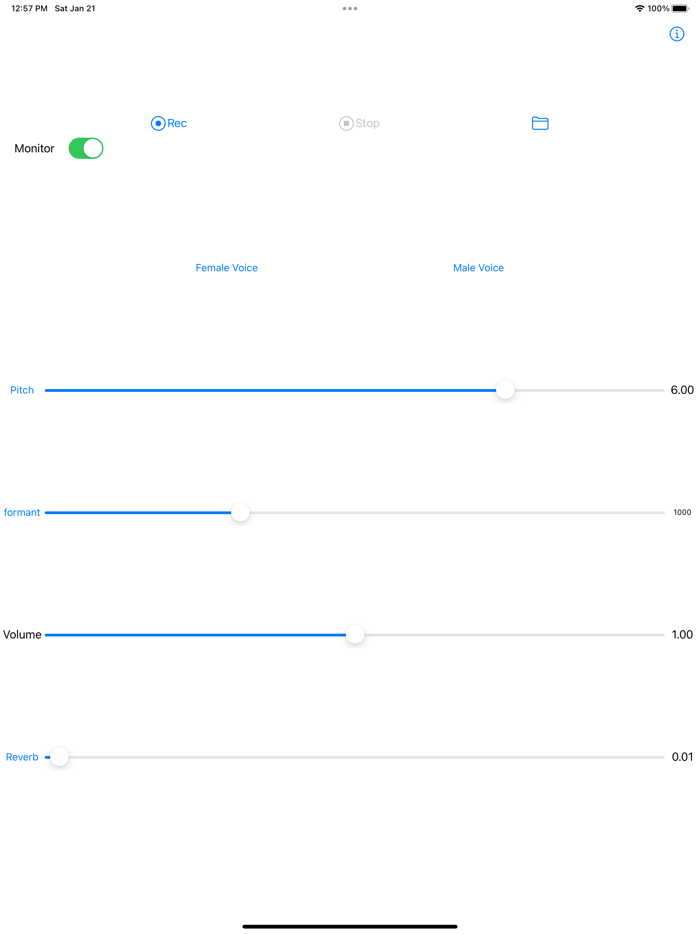 Male - Female voice effector
