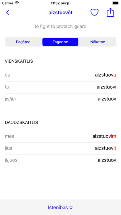 Latgalian Verbs Screenshot