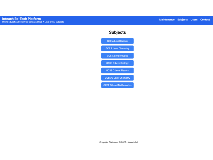 Ioteach GCSE GCE A Level