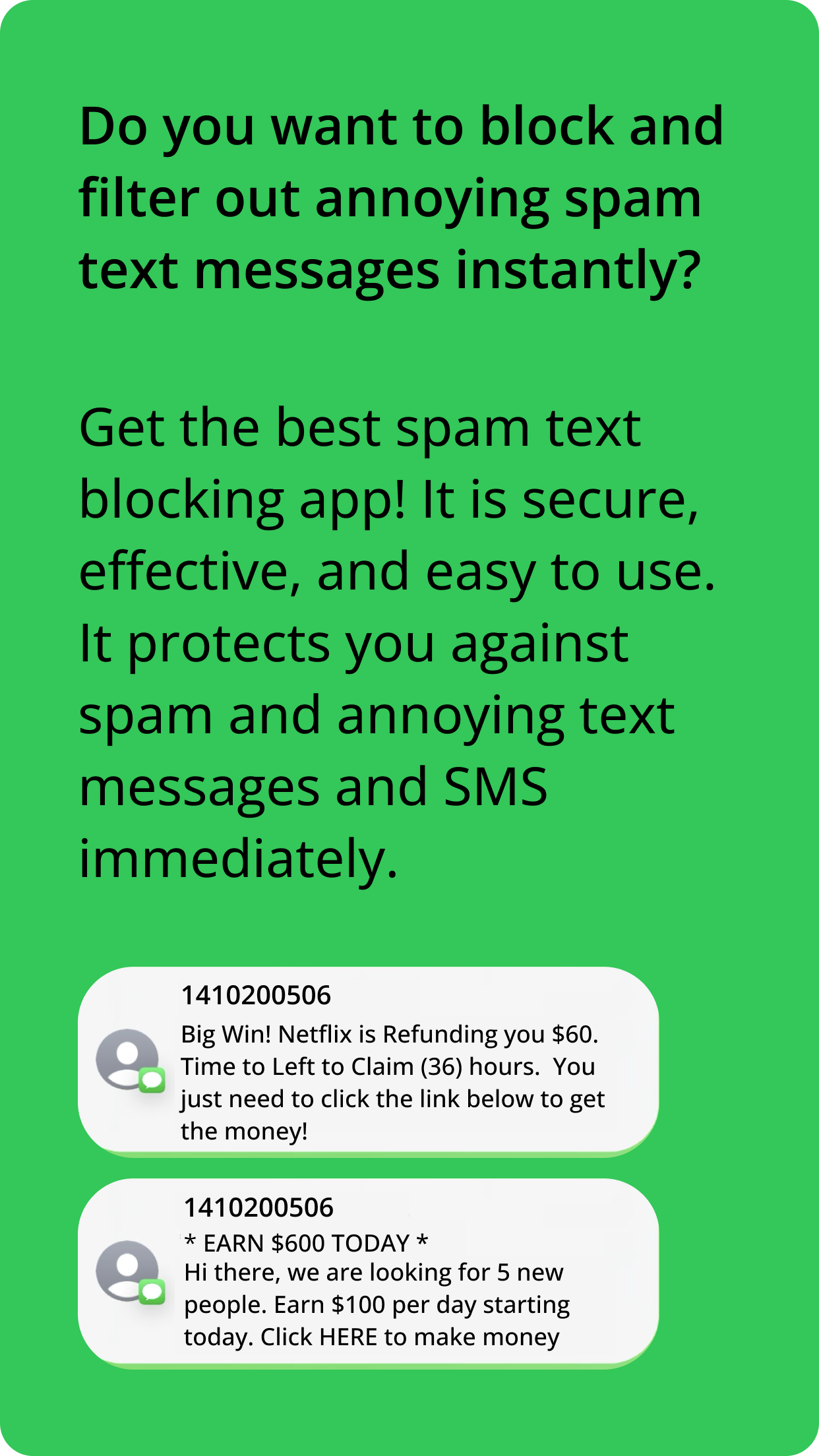 Stop Spam Text