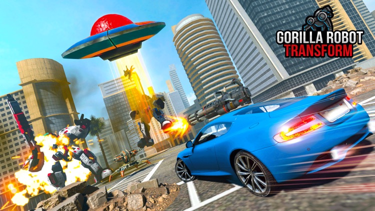 Gorilla Robot Car Robot Games screenshot-3