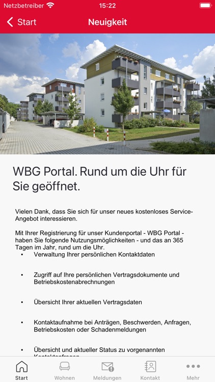MieterAPP der WBG Straubing