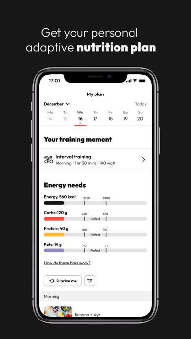 The Athlete's FoodCoach Screenshot