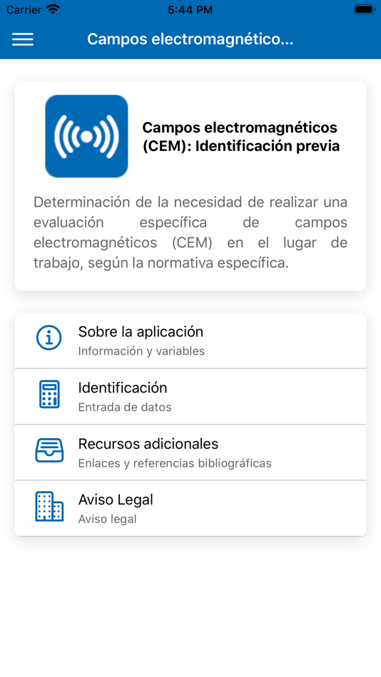 #2. Campos Electromagnéticos (CEM) (iOS) 由: Instituto Nacional de Seguridad e Higiene en el Trabajo