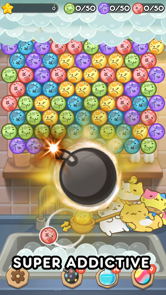 #5. MitchiriNeko Bubble (iOS) 由: NLABSOFT Co., Ltd.