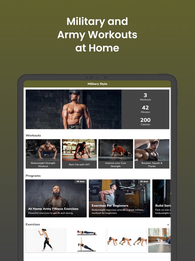 Military Style Fitness Workout On The
