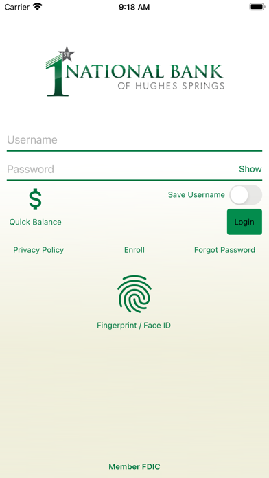 FNBHS Mobile Banking Screenshot