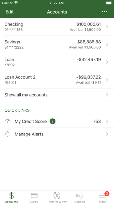 Coosa Pines FCU Online Banking Screenshot