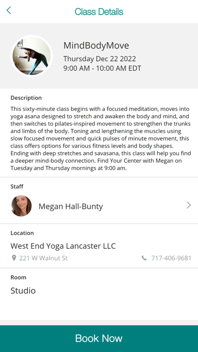 West End Yoga Lancaster LLC Screenshot