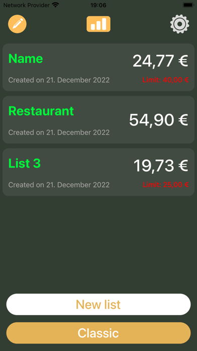 Drinklist Screenshot