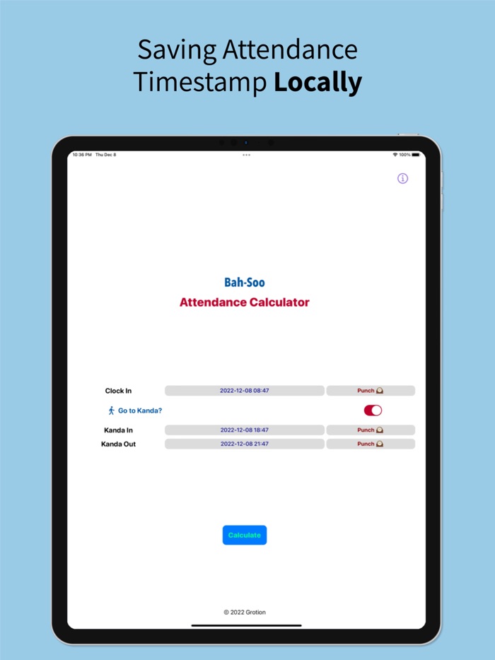 Bah-Soo Attendance Calculator