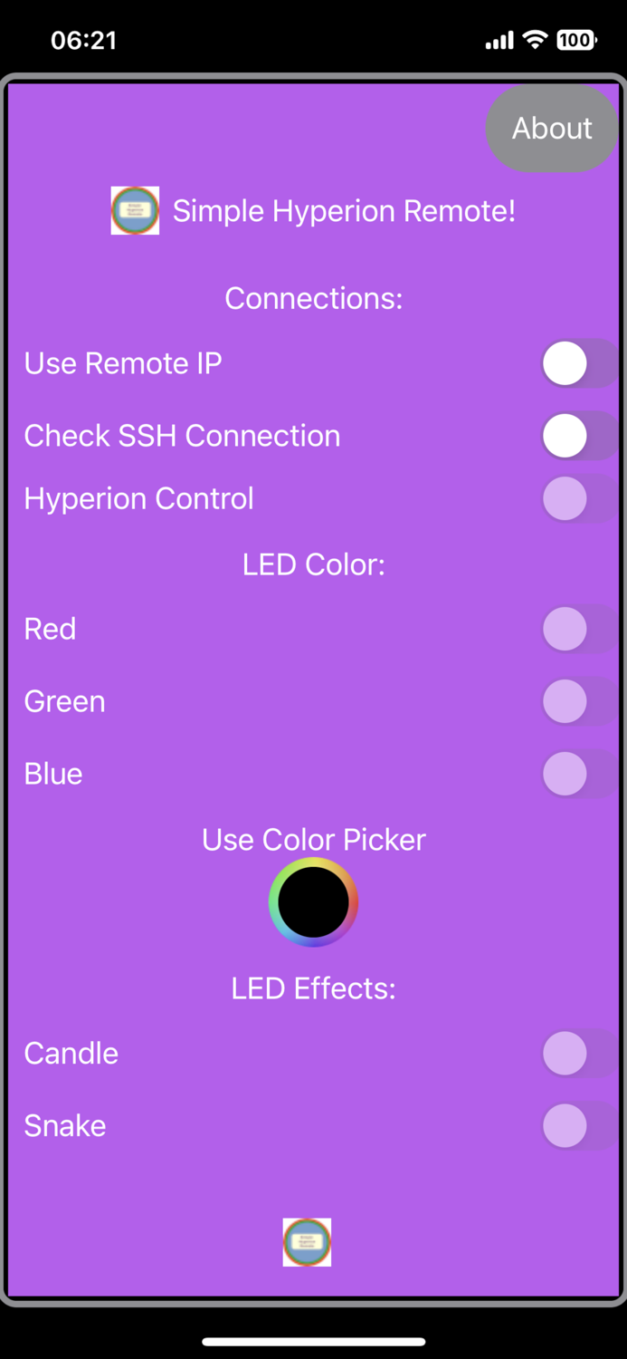 Simple Hyperion Remote