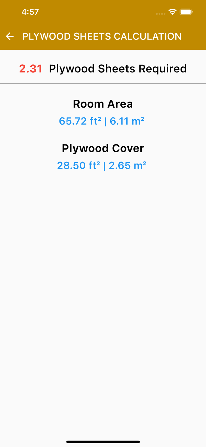 Plywood Sheets Calculator
